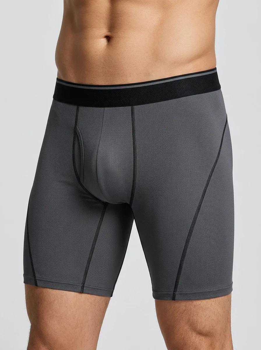 Men's Charcoal Grey Athletic Boxer Briefs