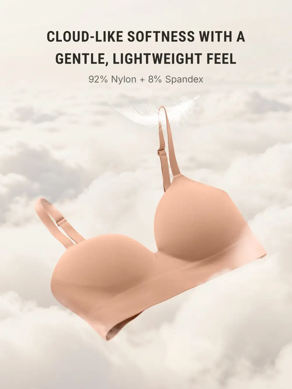 Seamless Wireless Support Bra