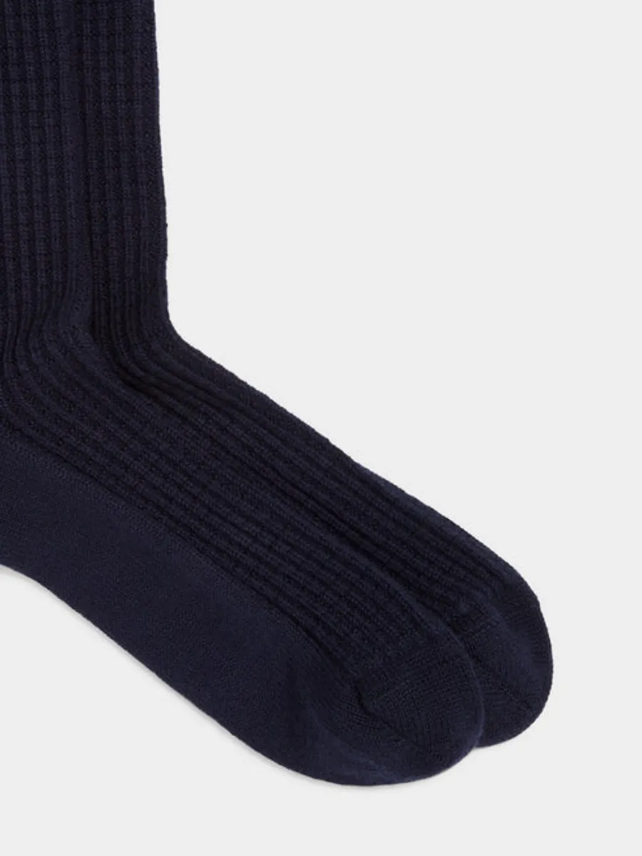 Casual Plain Waffle Socks