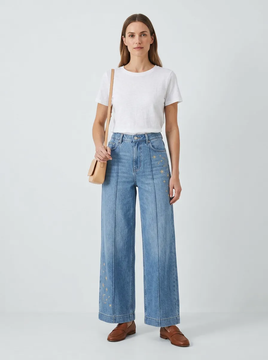 Women's Wide Leg Denim Jeans