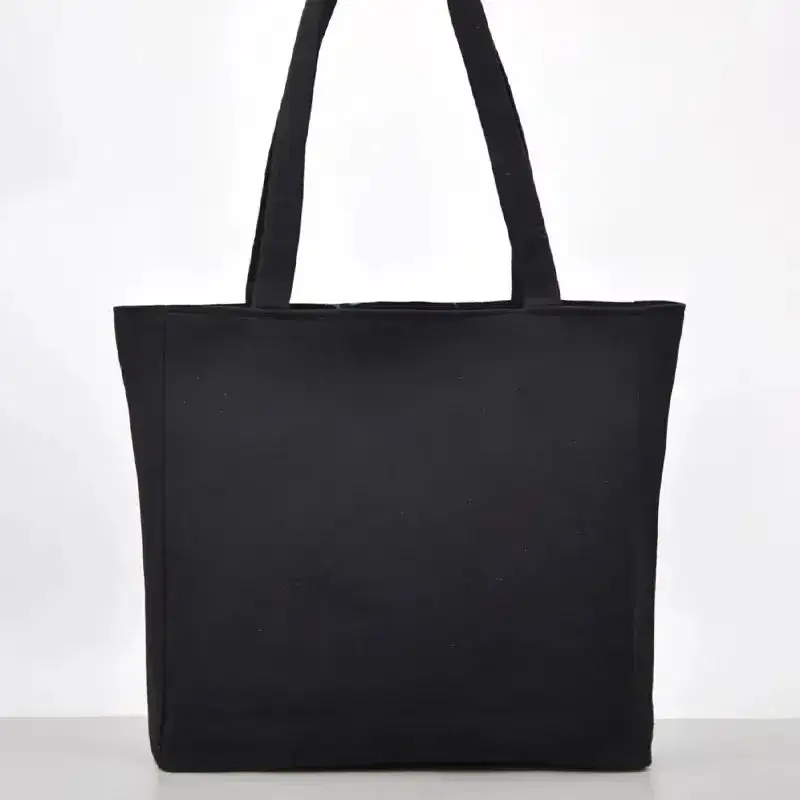 Artisan Retro: Flower-Embellished Canvas Tote Bag