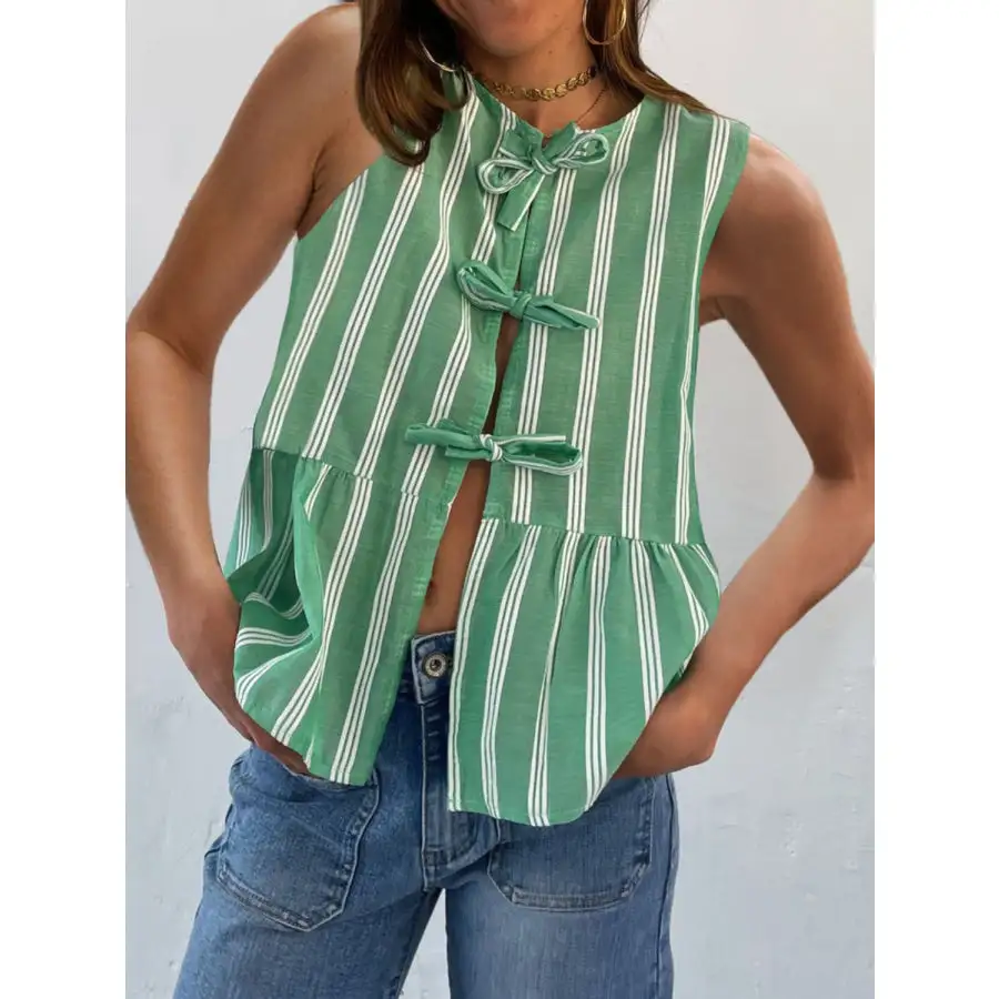 Tied Round Neck Tank