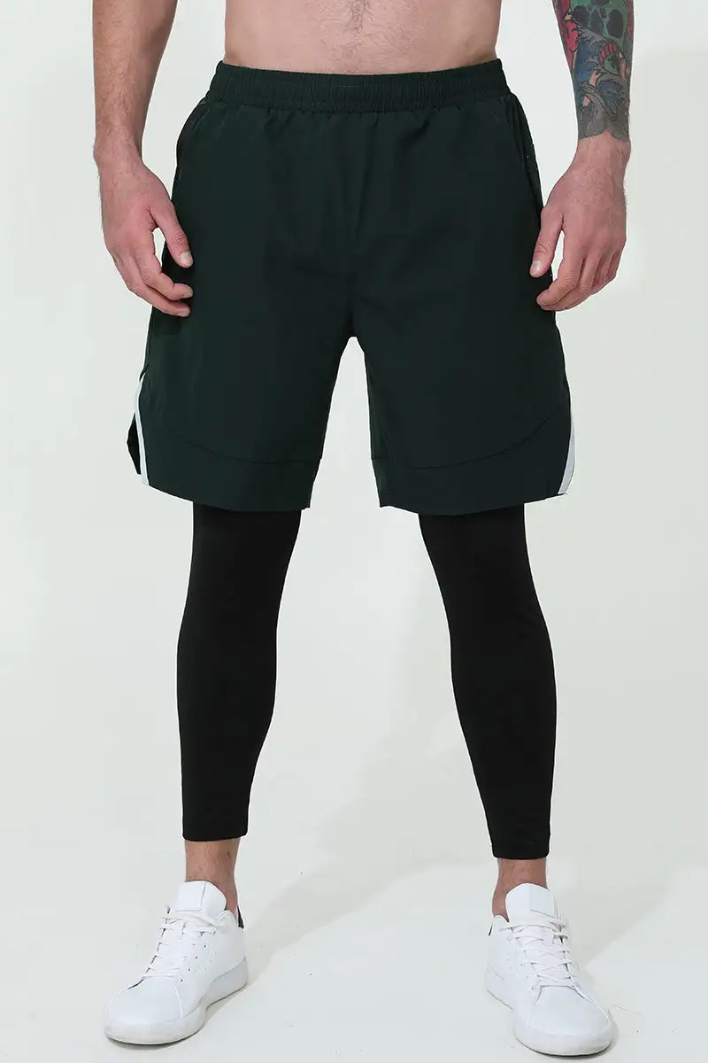Dual Layer Stretch Athletic Shorts