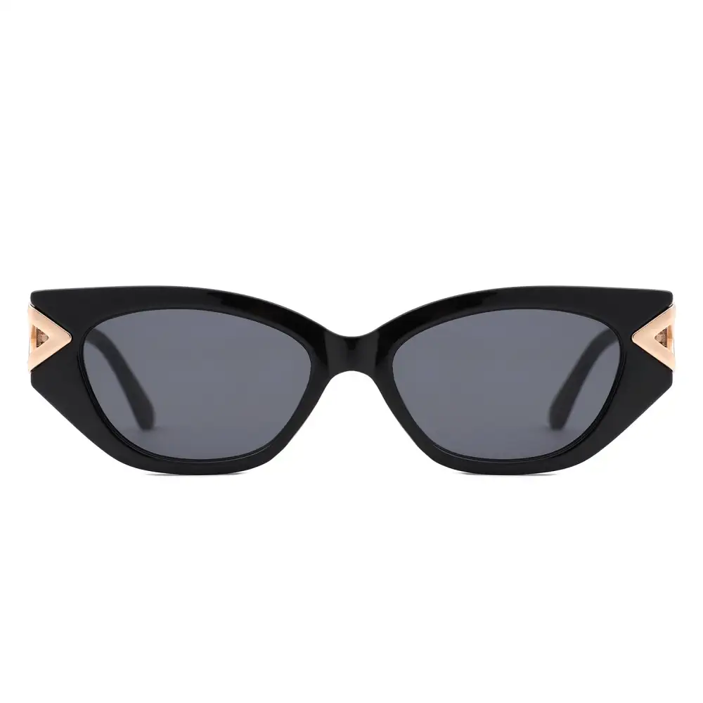 Sleek Vintage Inspired Luxurious Geometric Cat Sunglasses