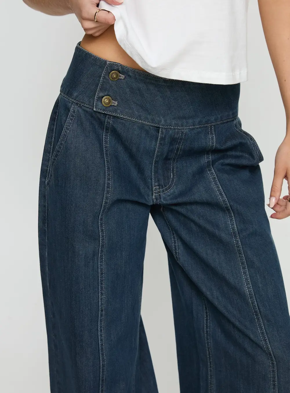 Nikoletta Foldover Jeans
