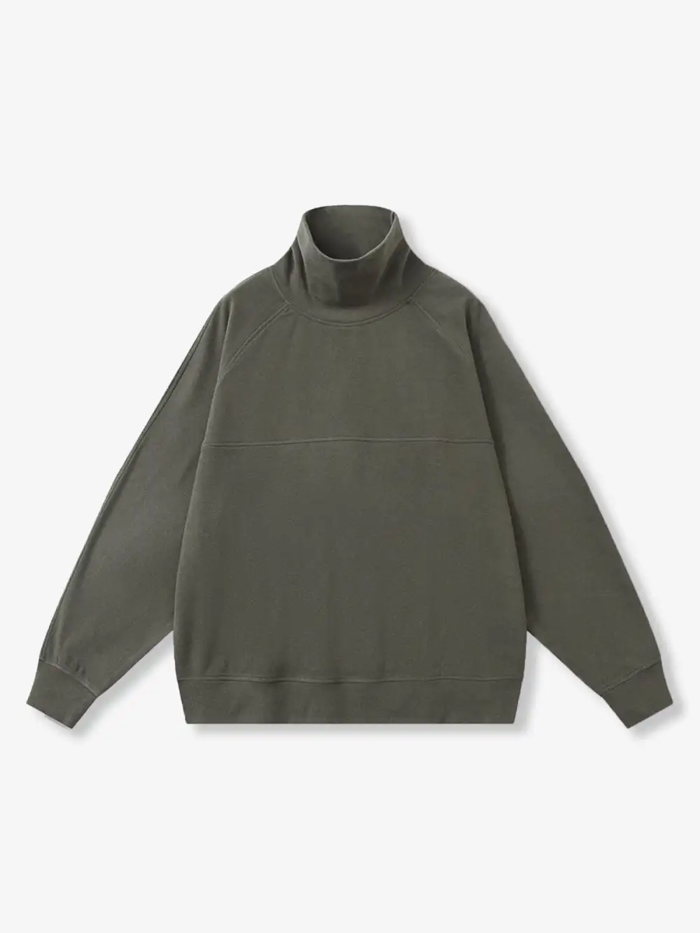 Plain Dralon High Neck Sweatshirt