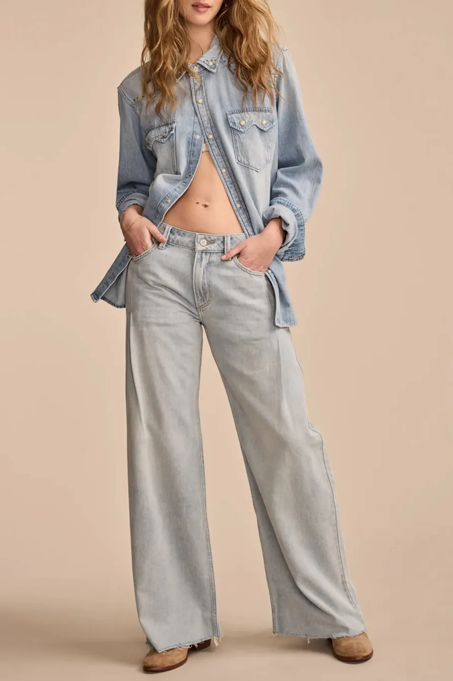 Casual Style Loose Wide Leg Trousers