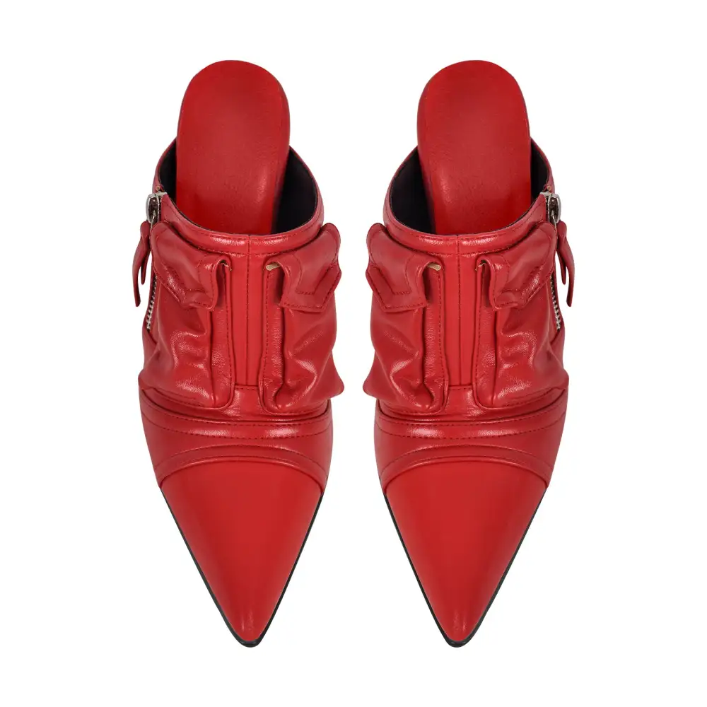 Pointed Toe Stiletto Heeled Mules