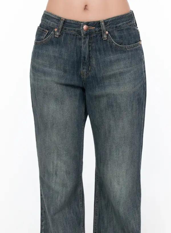Regular-Fit Vintage Bootcut Jeans
