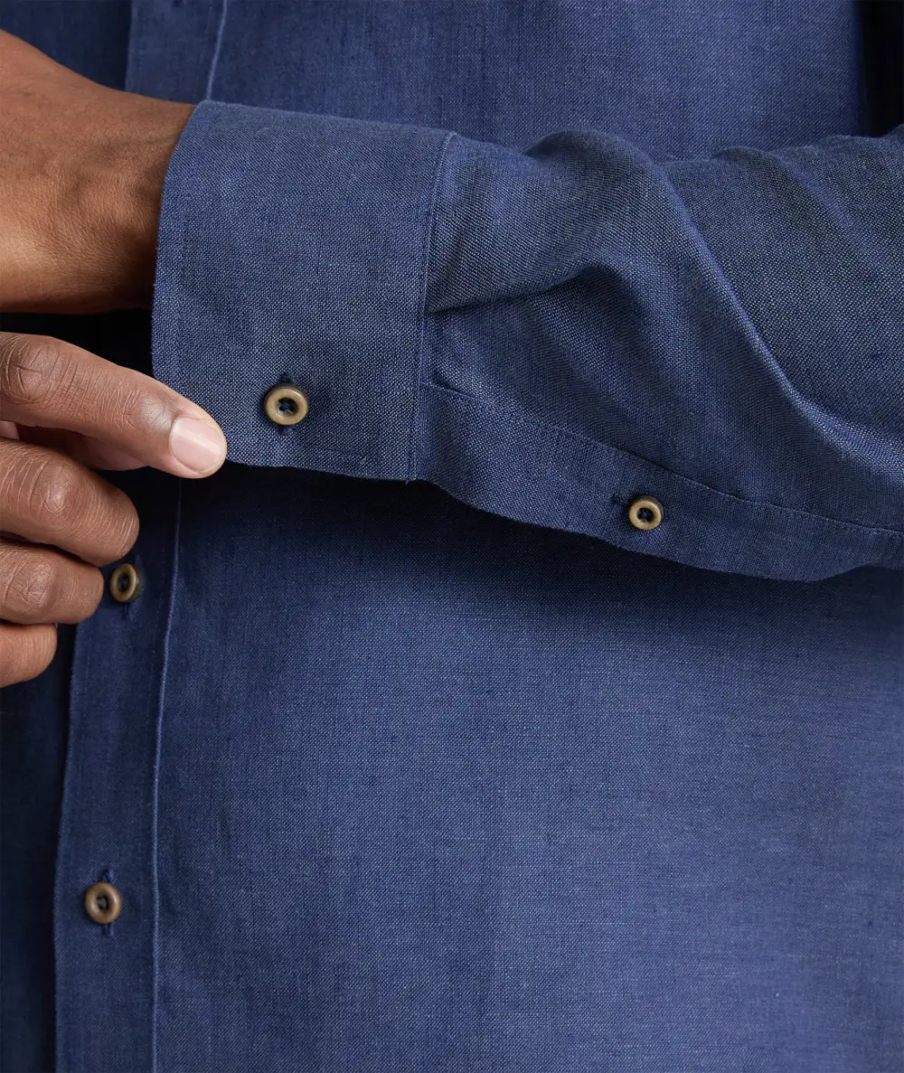 Wrinkle-Resistant Linen Vin Santo Shirt