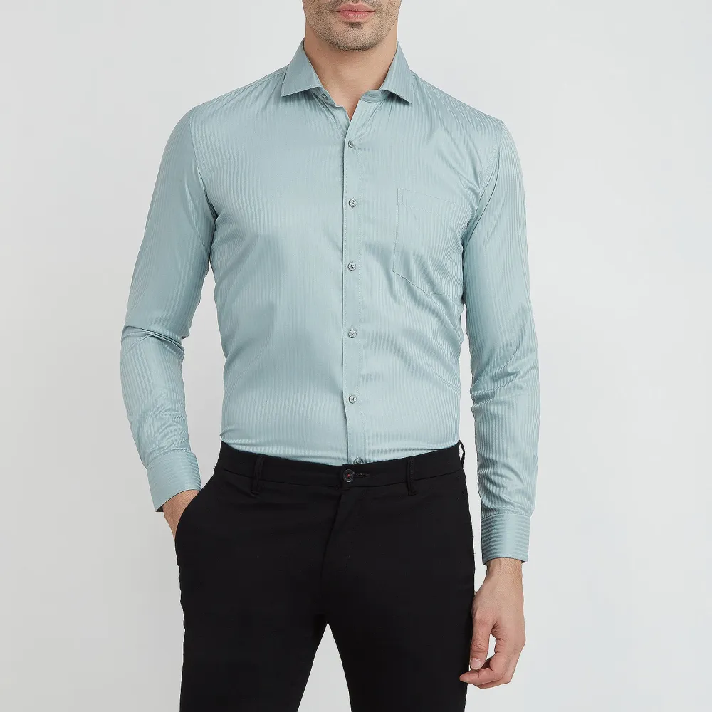 Modern Striped Slim Fit Tailored Men's Formal Shirt
