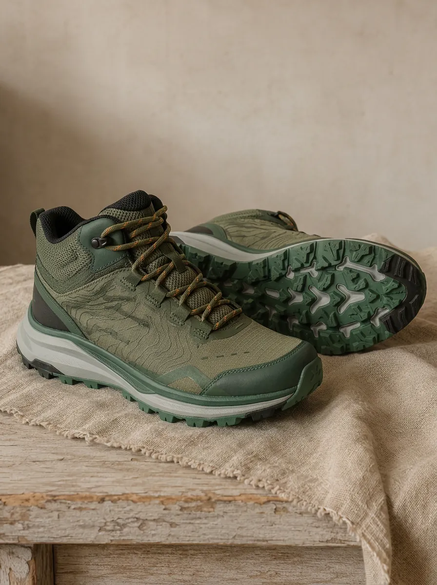 Women's Motion Outdoor Hiking Topographic Printed Sneakers