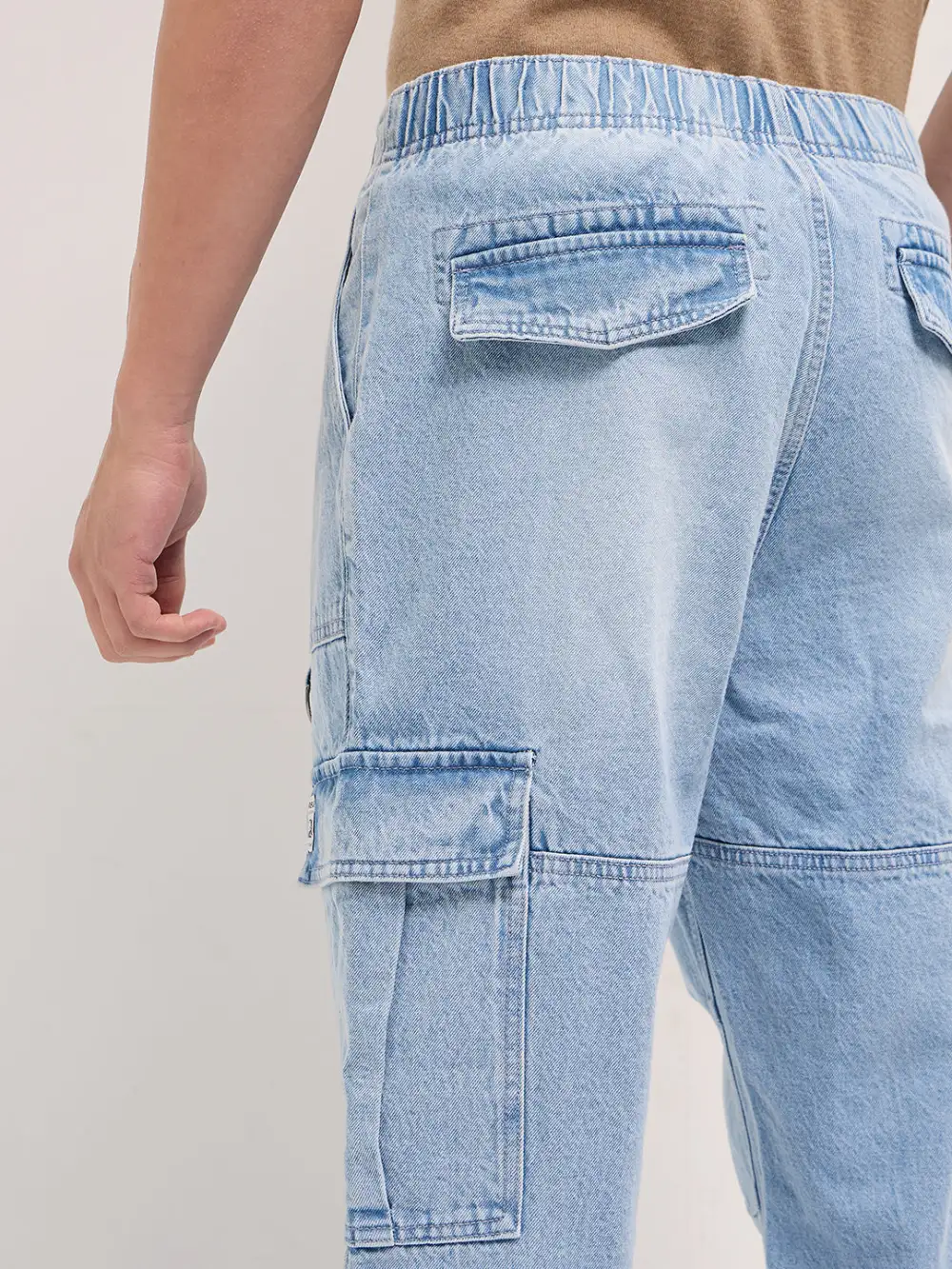 Everyday Baggy Elastic Waist Stretch Jeans