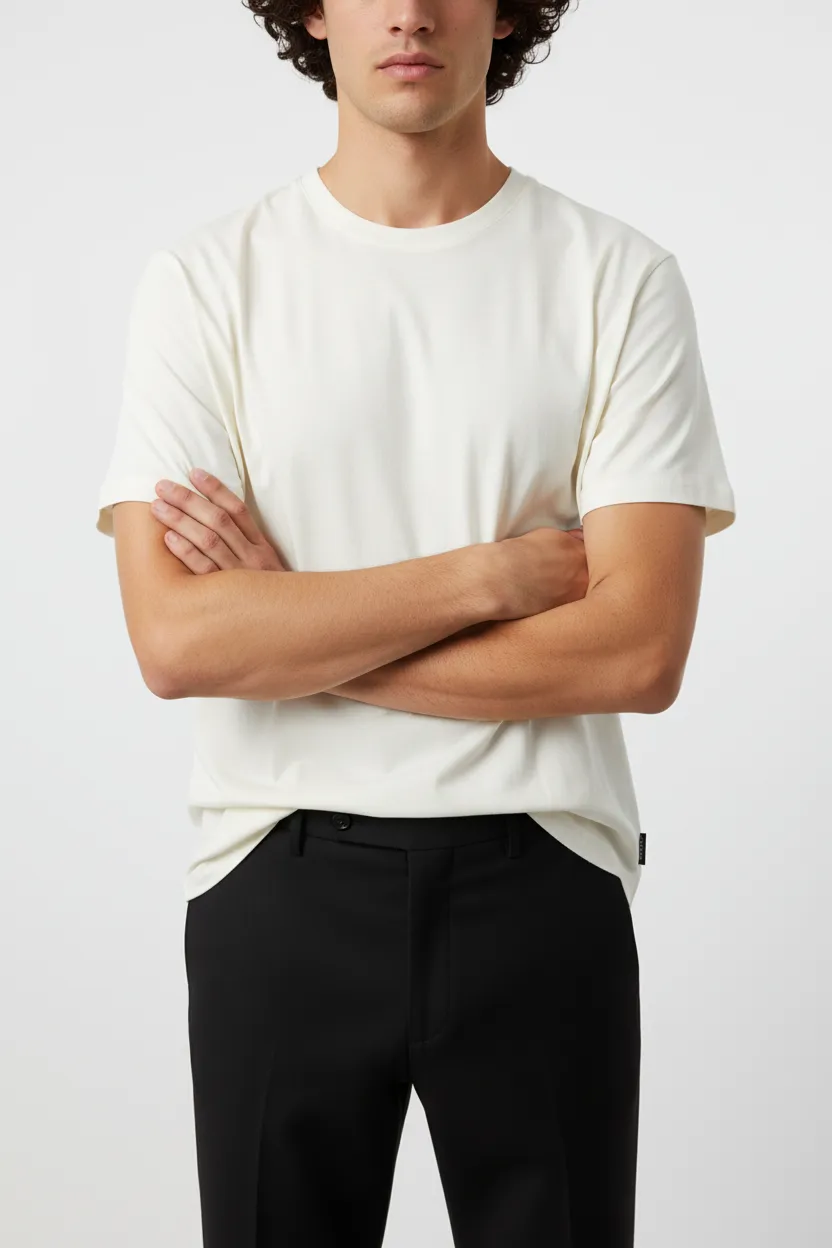 Round Neck Cotton T-Shirt