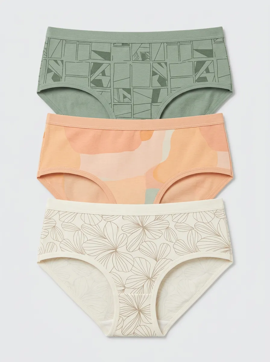 Floral Hipster Printed Briefs Three Pack