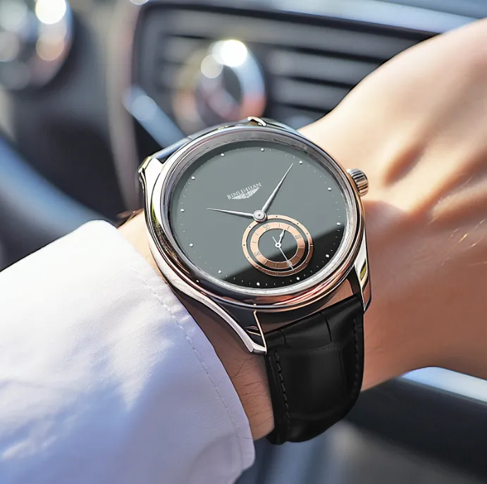 Classic Minimalist Men's Wrist Watch, Waterproof Fashion Design for Overseas Trade