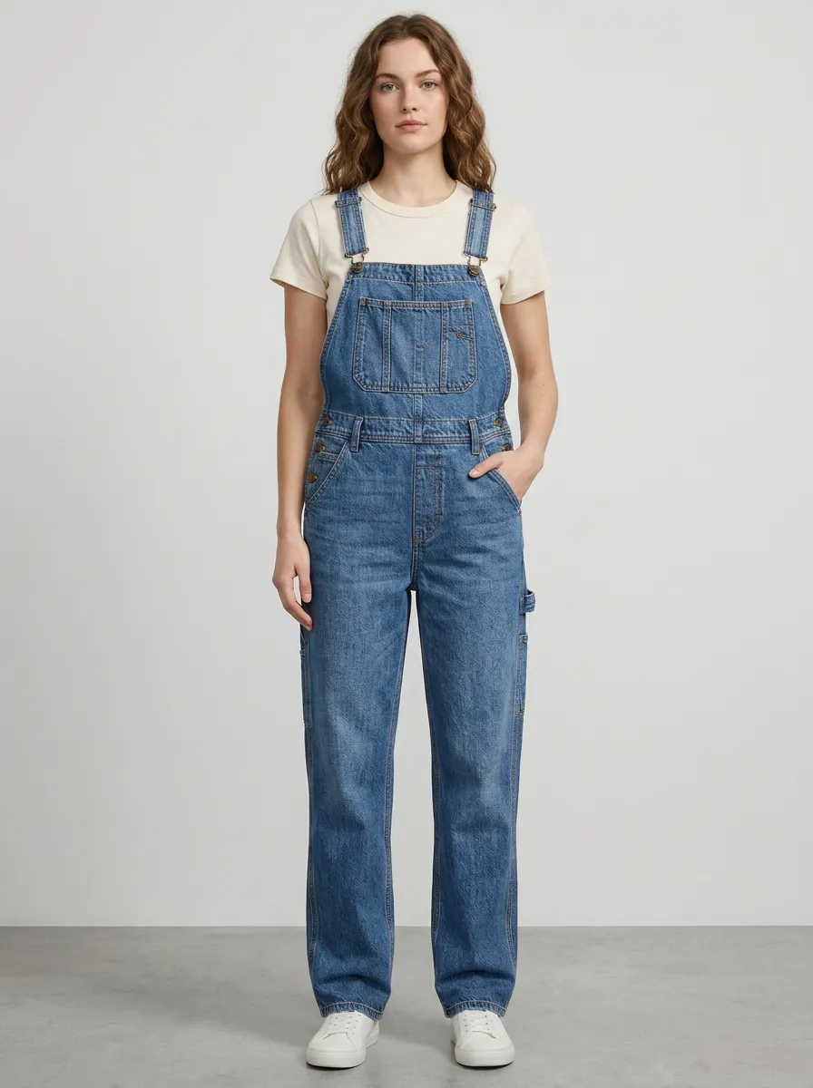 Women's Vintage Casual Denim Dungarees