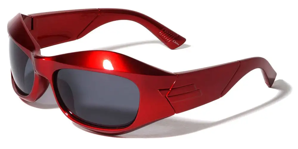 Refined Men's Mirrored Oval Sunglasses