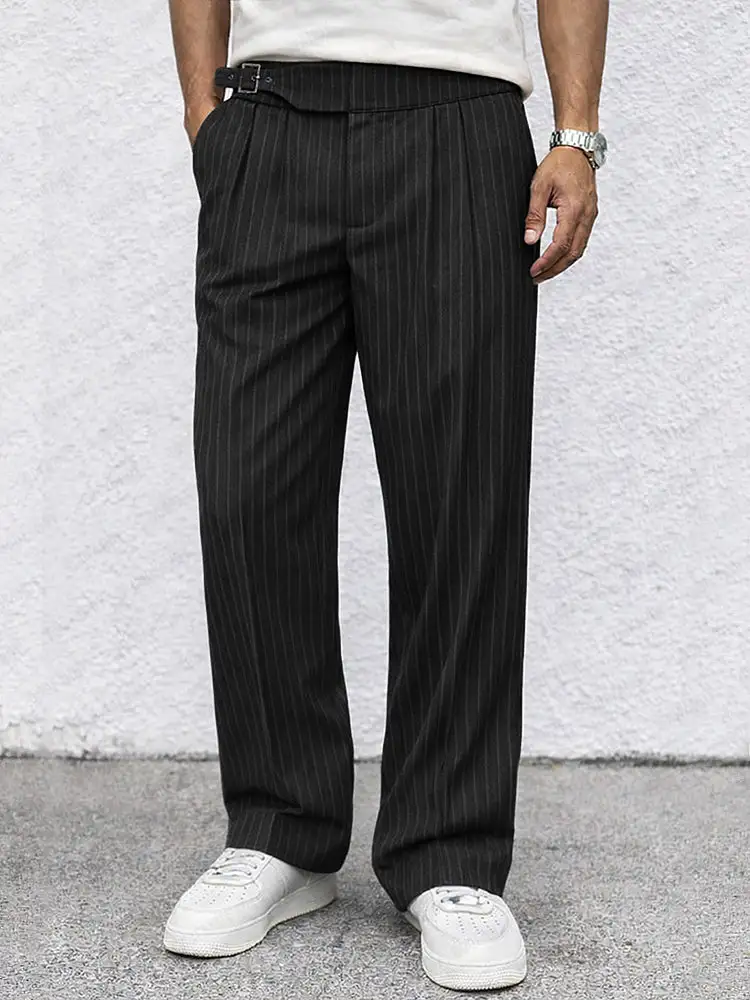 Stripe Straight Leg Trousers