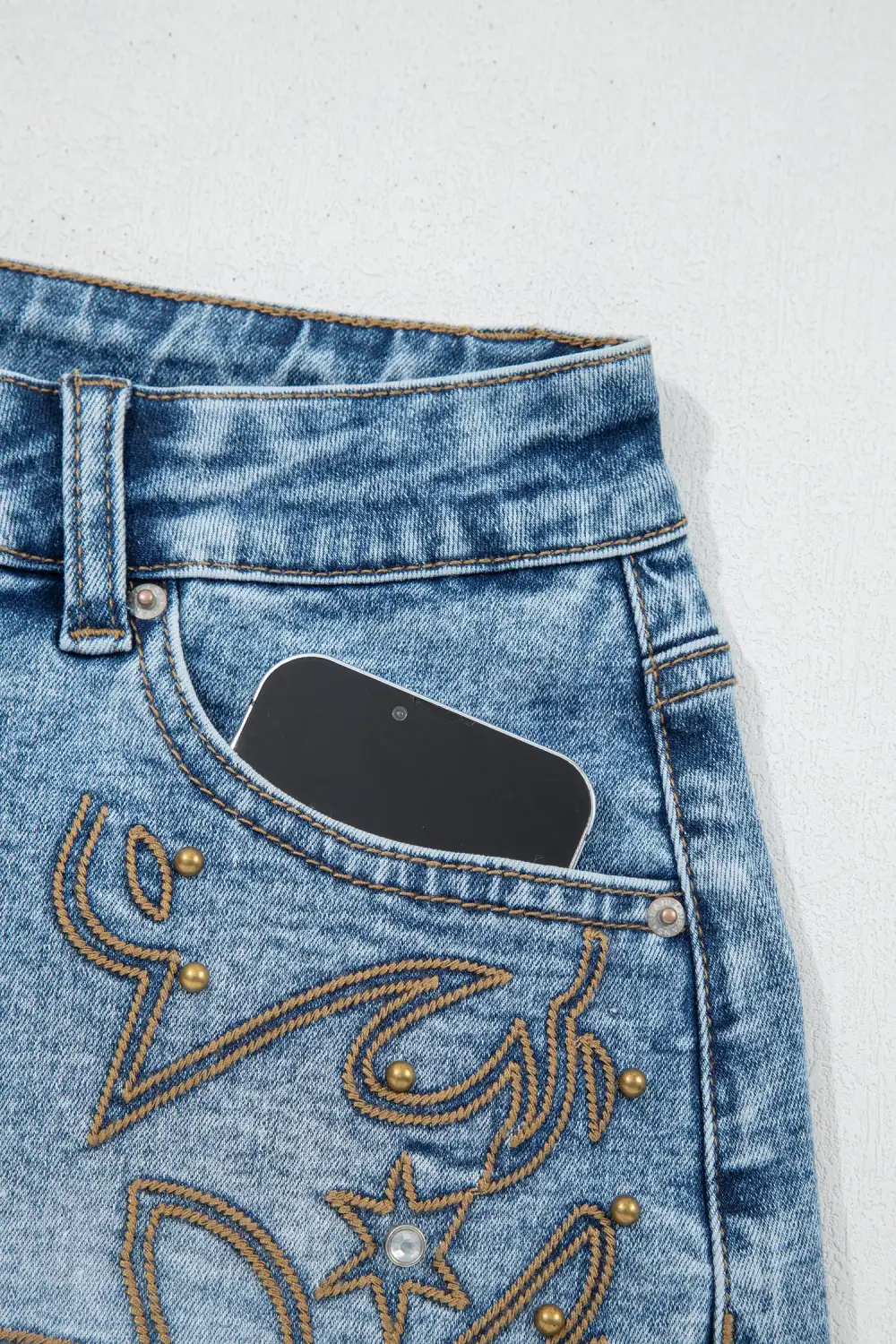Refined Frayed Denim Shorts