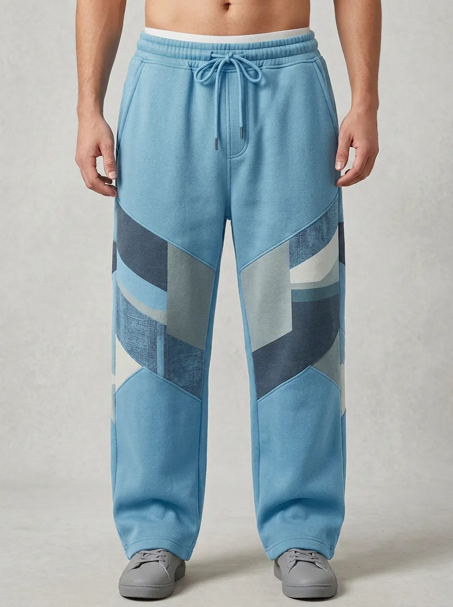 Unisex Angular Geometry Graphic Joggers