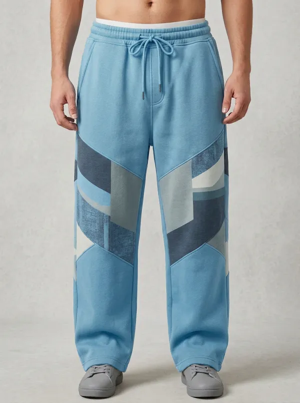 Unisex Angular Geometry Graphic Joggers