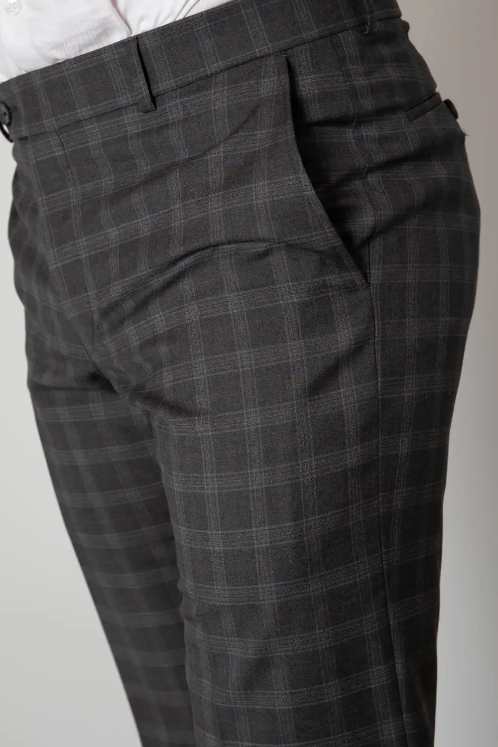 Easy Care Flat Front Regular Rise Traditional Fit Trousers