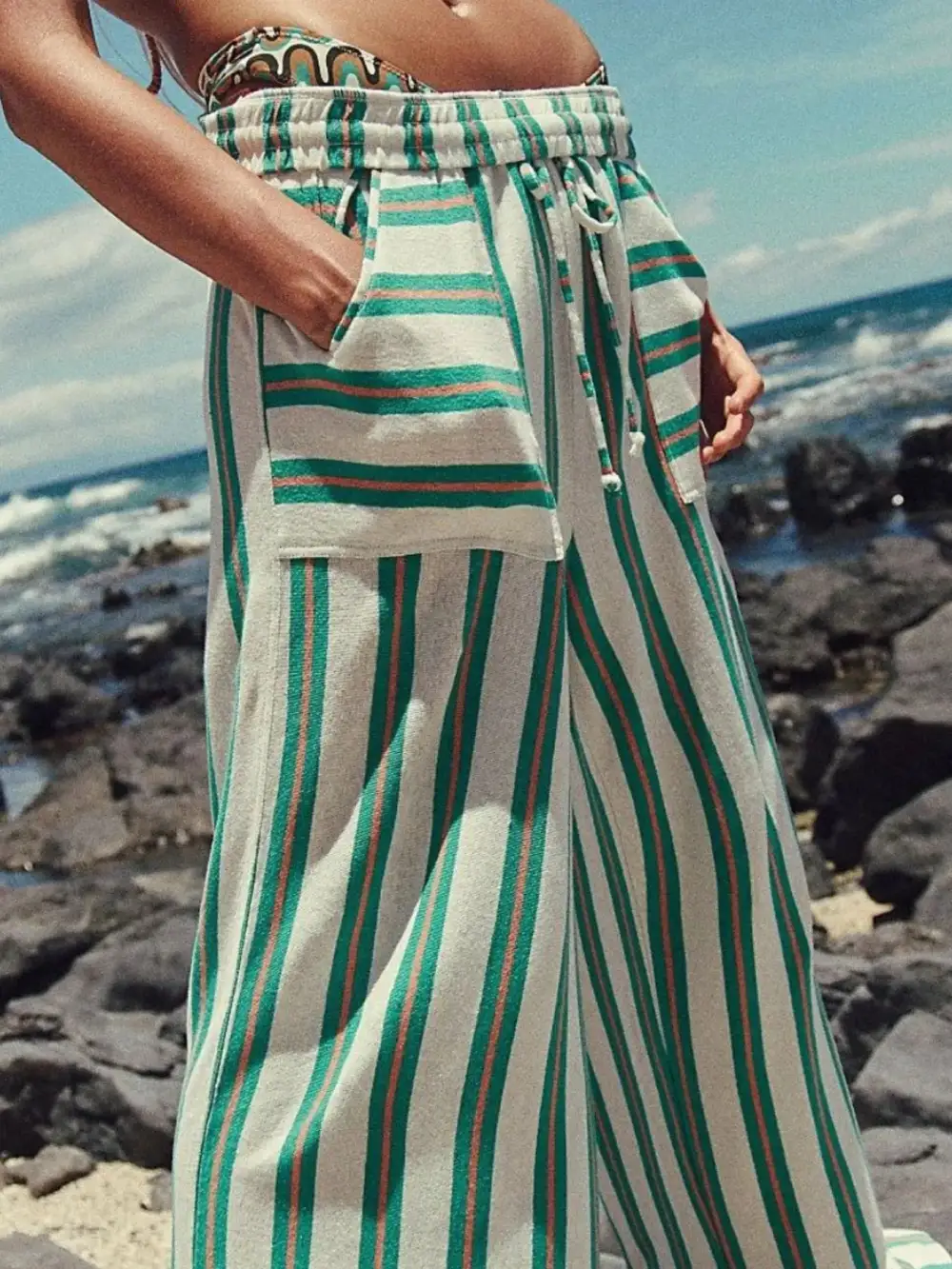 Striped Drawstring Pants