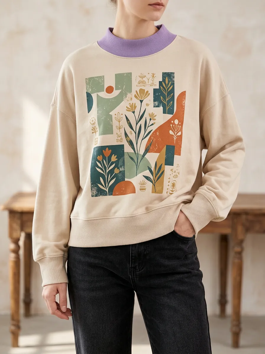 Floral Relaxed Pullover