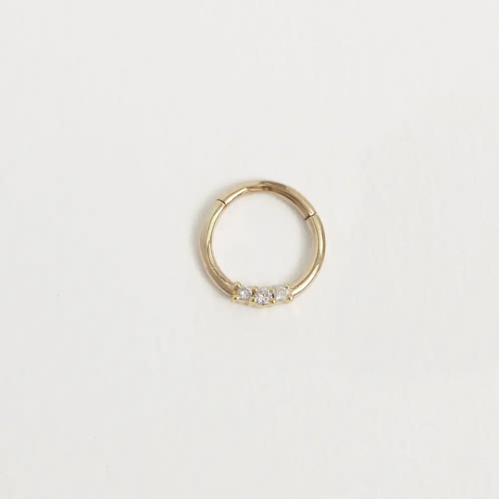 Diamond Clicker Hoop Earring