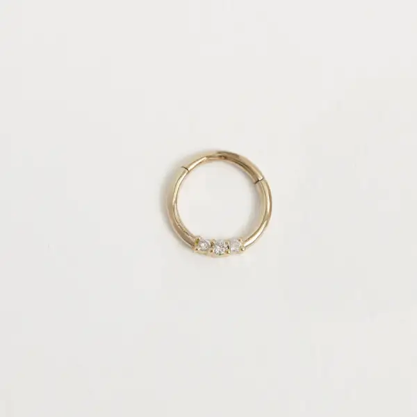 Diamond Clicker Hoop Earring