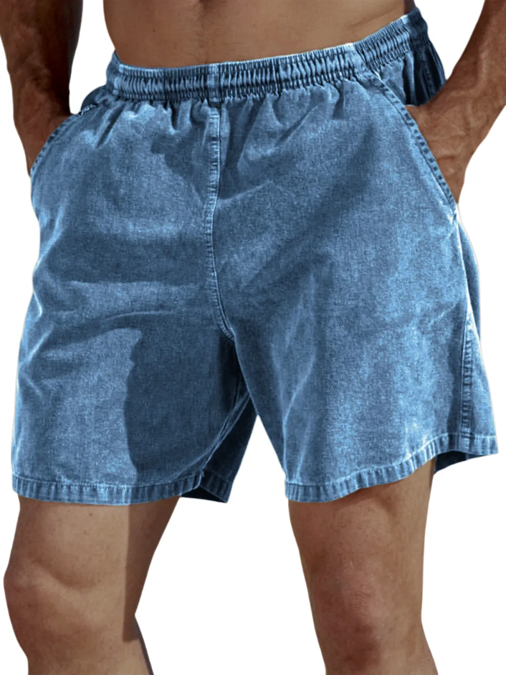 Garment Washed Pull On Shorts