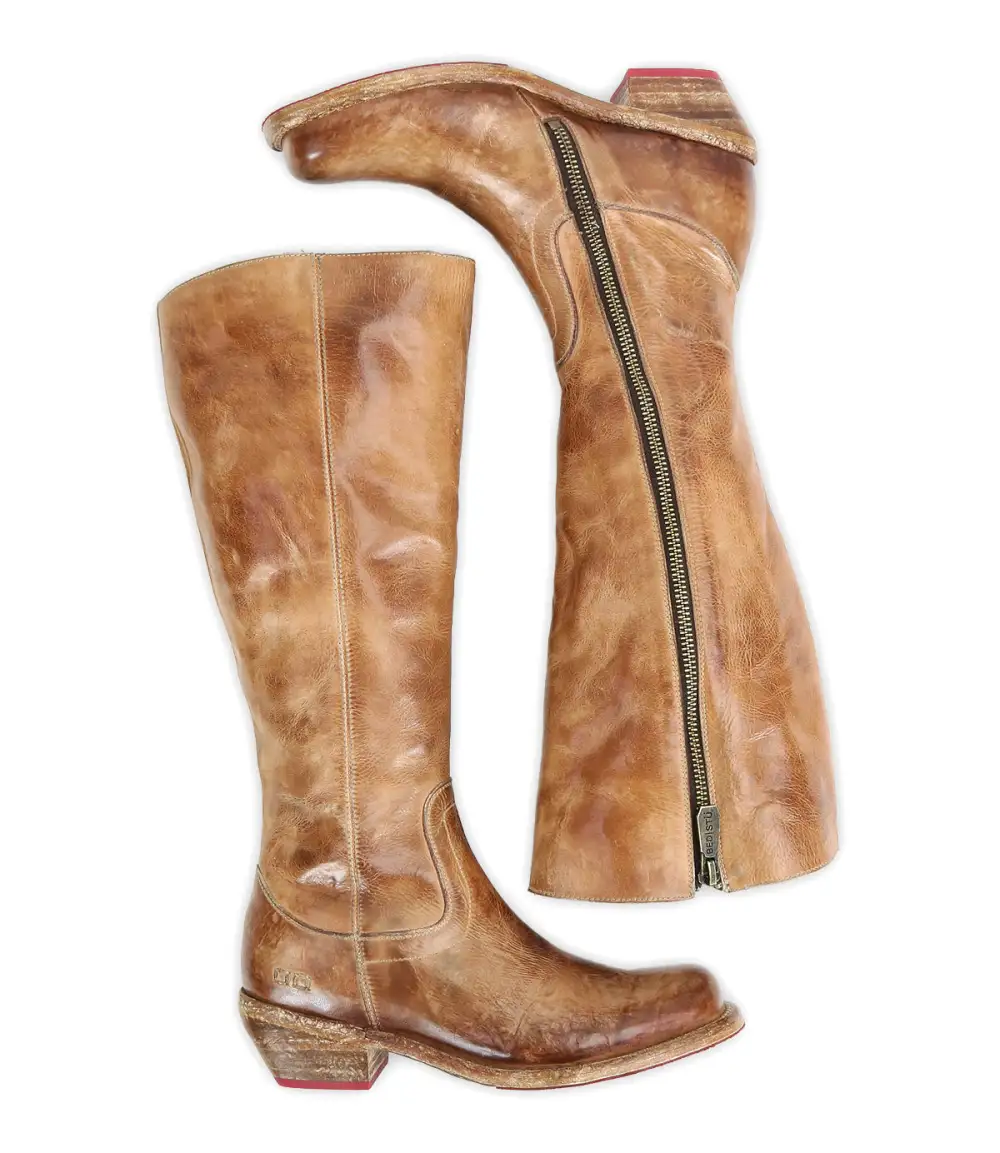 Side-Zip Stacked-Heel Everyday Boots