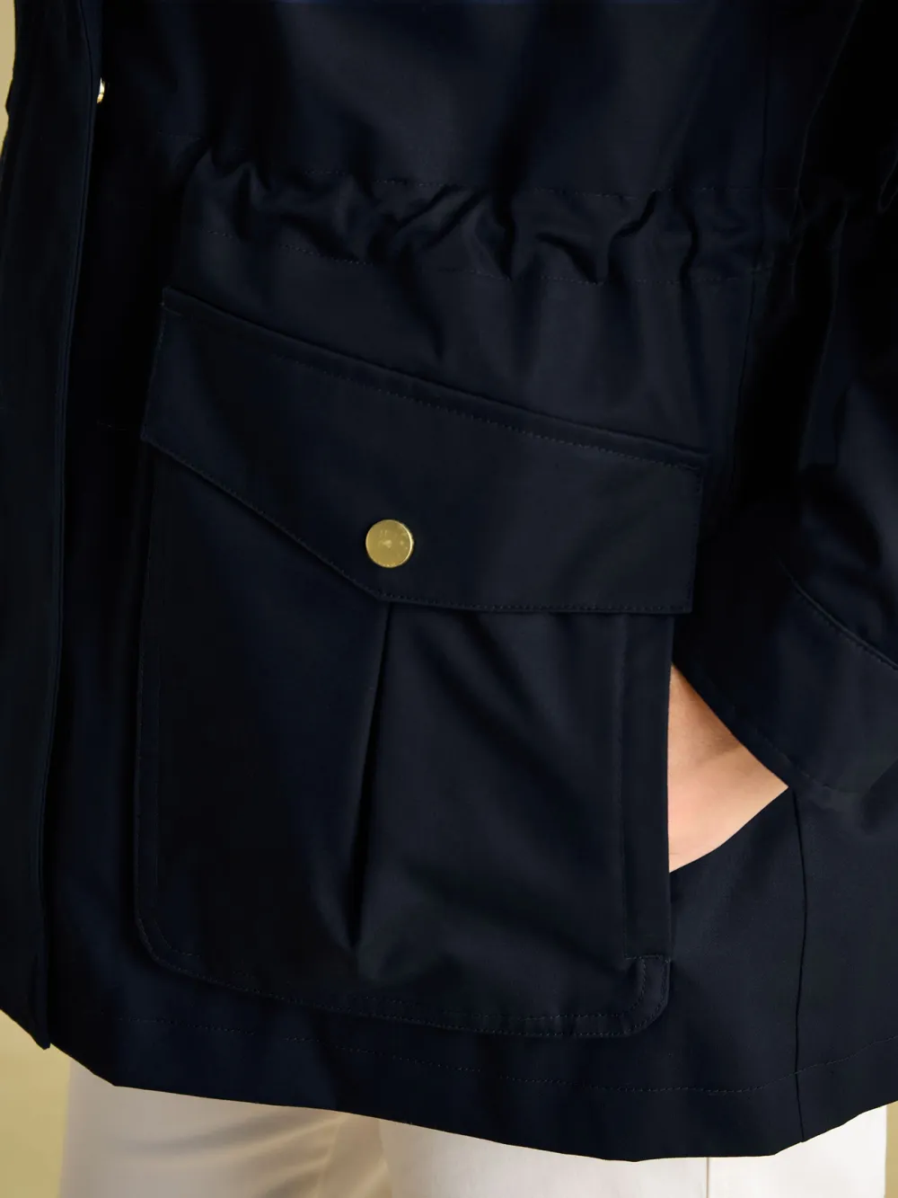 Navy Waterproof Raincoat with Hood