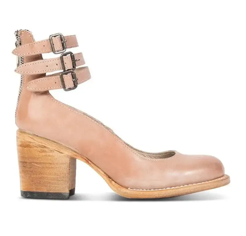  Block Heel Strap Shoes Apparel