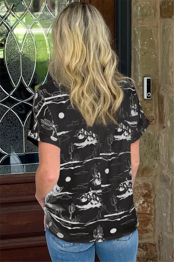 Desert Sand Print Short Tee