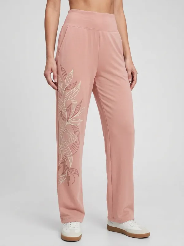 Women's Botanical Minimalist Leaf Graphic Lounge Pants