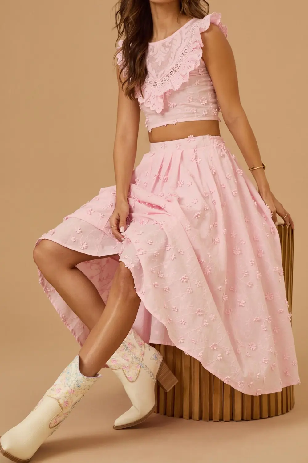 Blush Embroidered Top