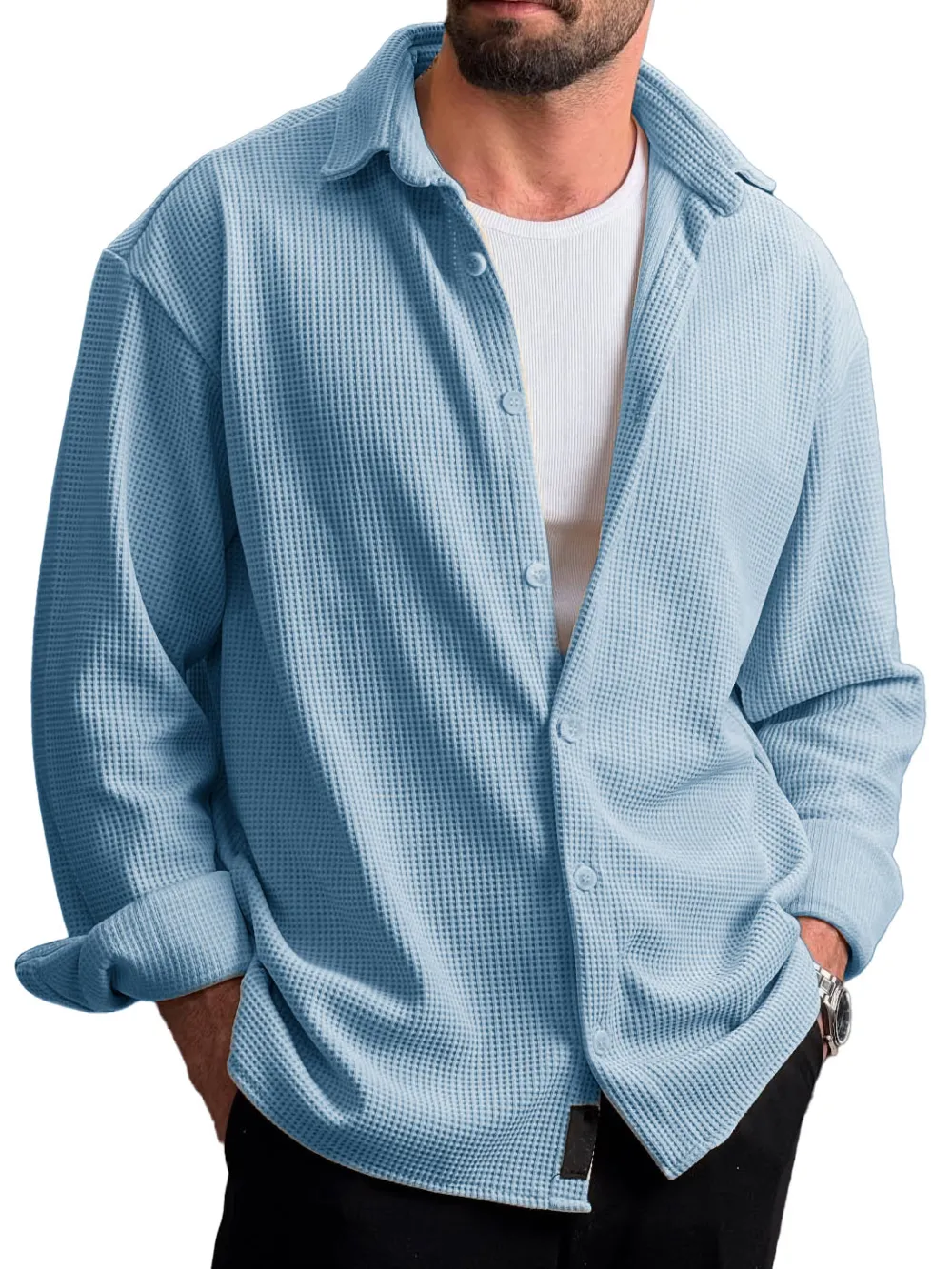 Heritage Textured Knit Camp Collar Shirt