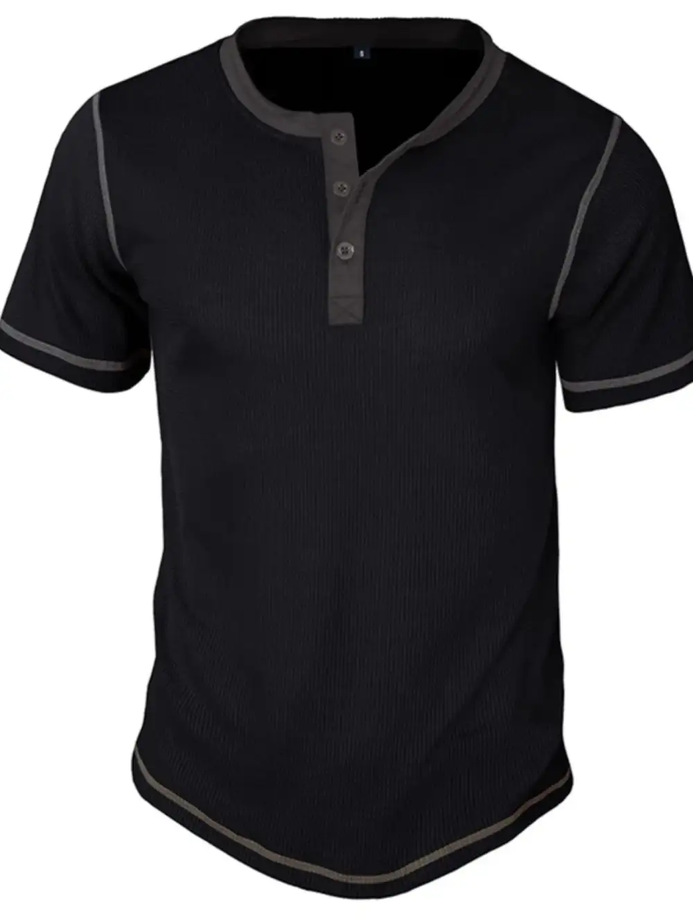 Clean Contrast Detail Collared Polo Shirt
