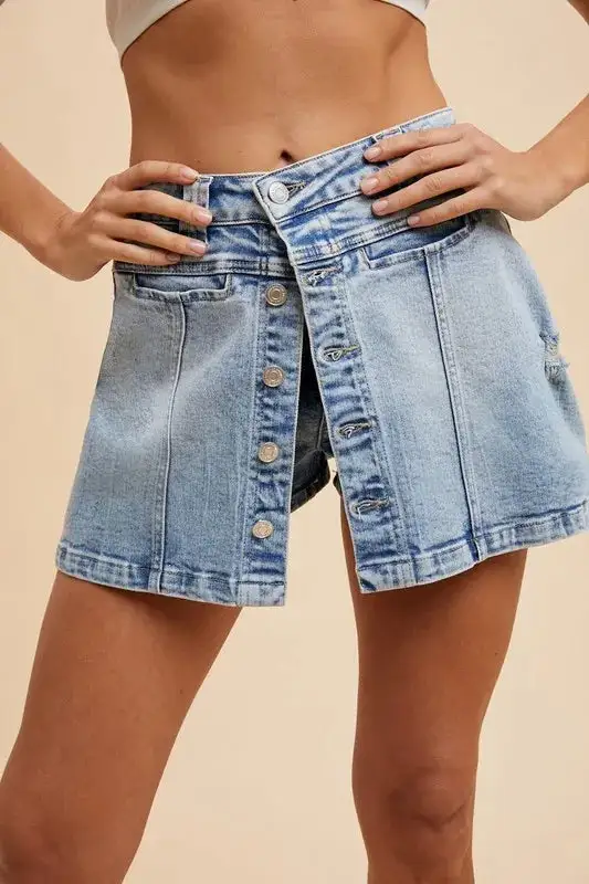 Stretch Denim Shorts