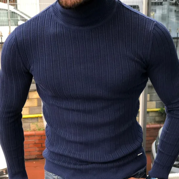Clean Finish Slim Fit Knit Turtleneck Sweater