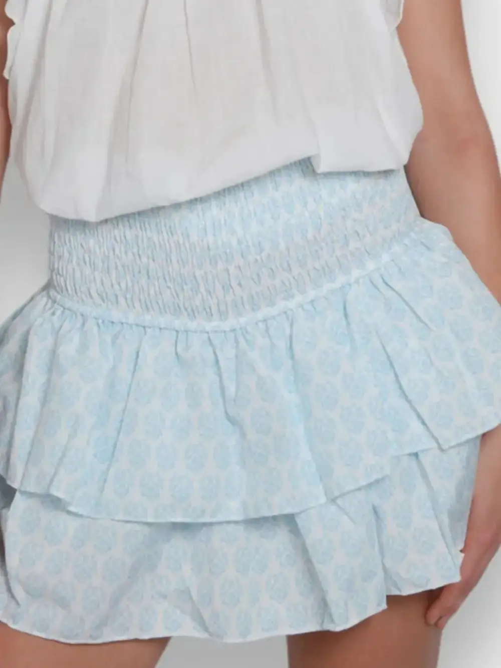 Tidy Ruched Smocked Skirt