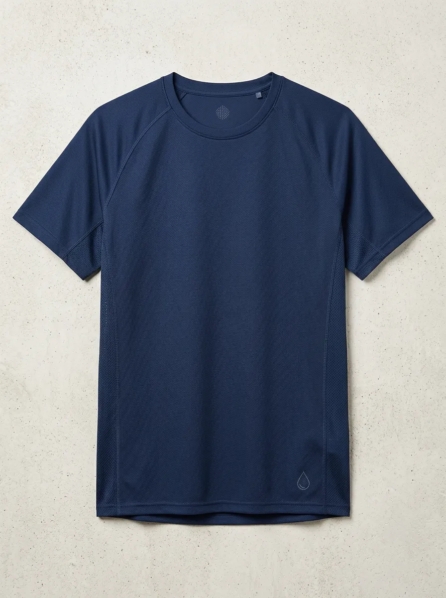Side-Panel Active Men's Crewneck Athletic T-Shirt