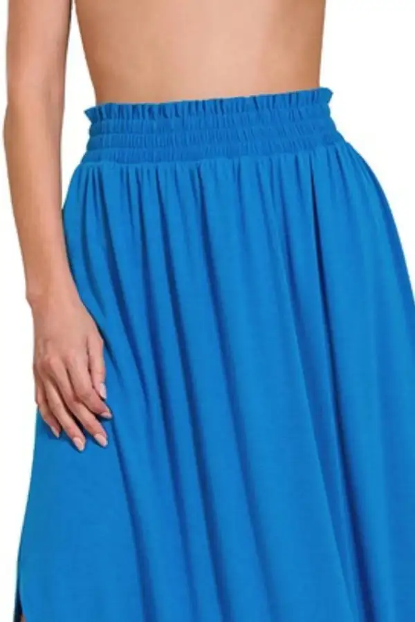 Draped Relaxed Fitted Skirt