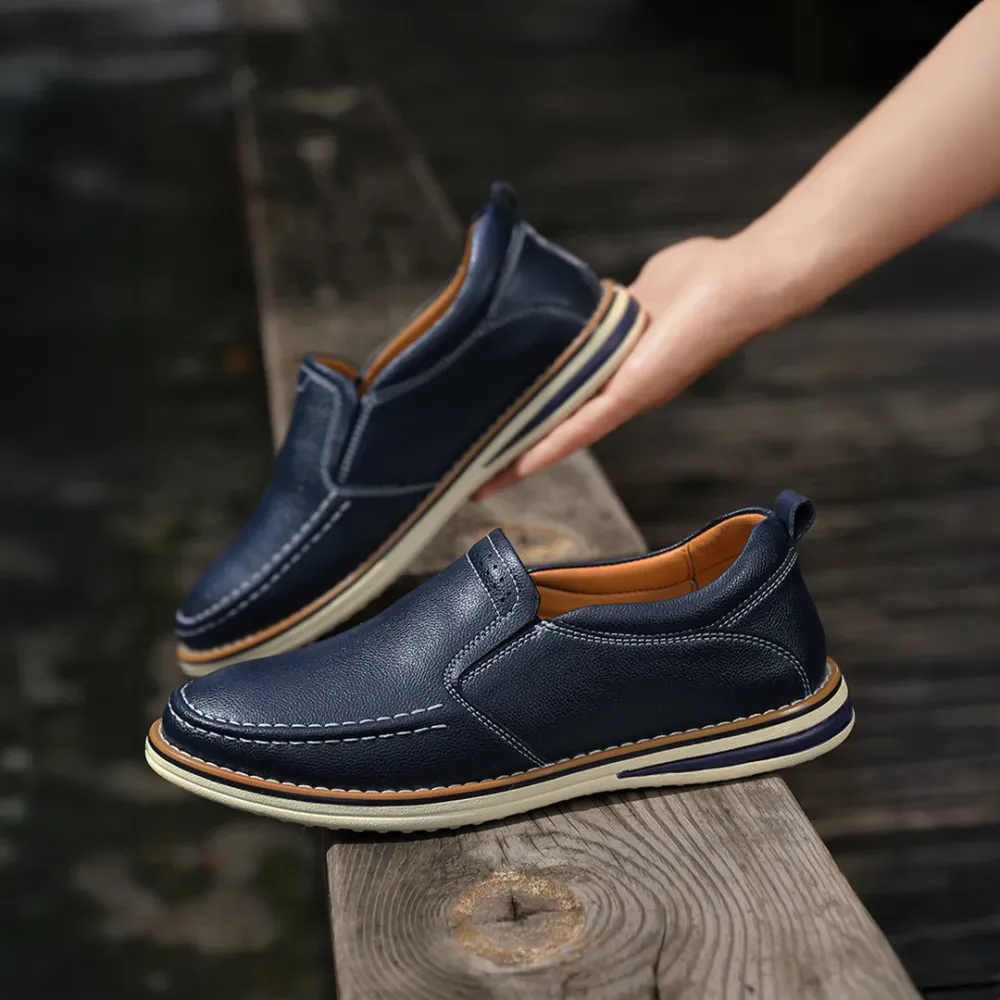 Leather Slip on Loafers