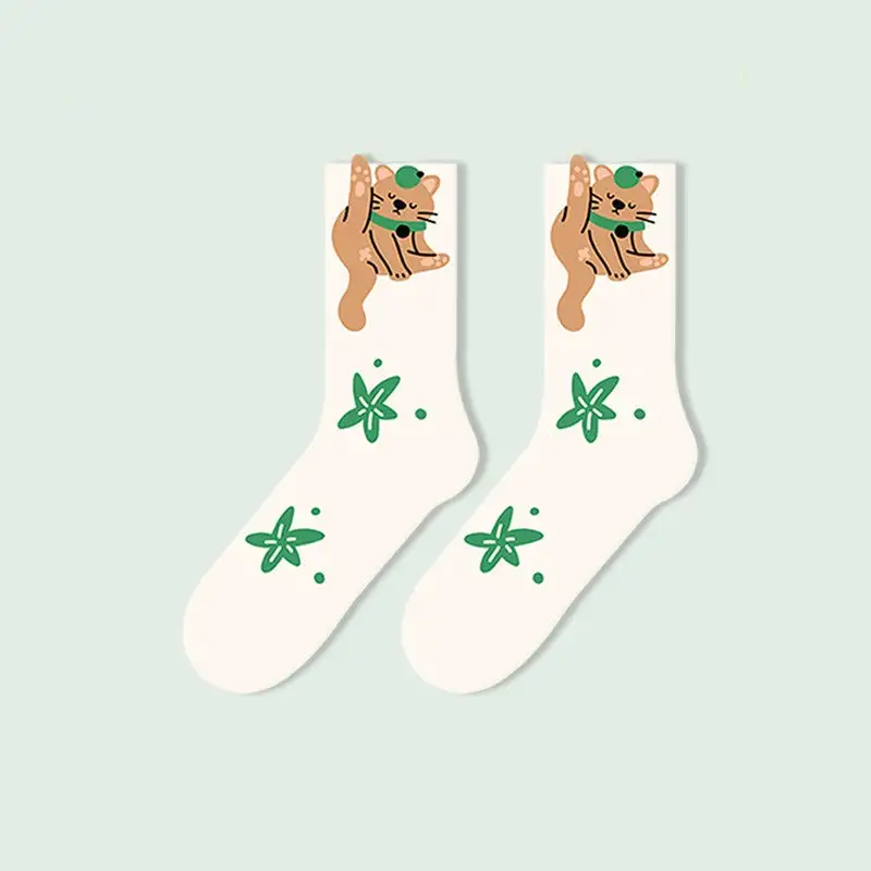 Whimsical Panda Cloud Crew Socks