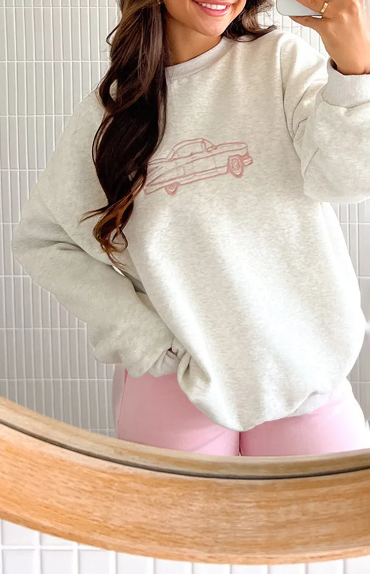 Crew Neck Solid Color Sweatshirt