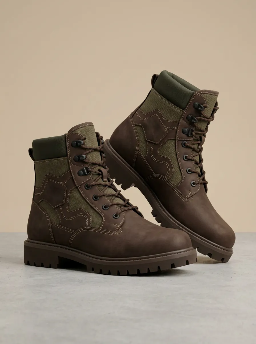 Unisex Tactical Style Camo Print Work Boots
