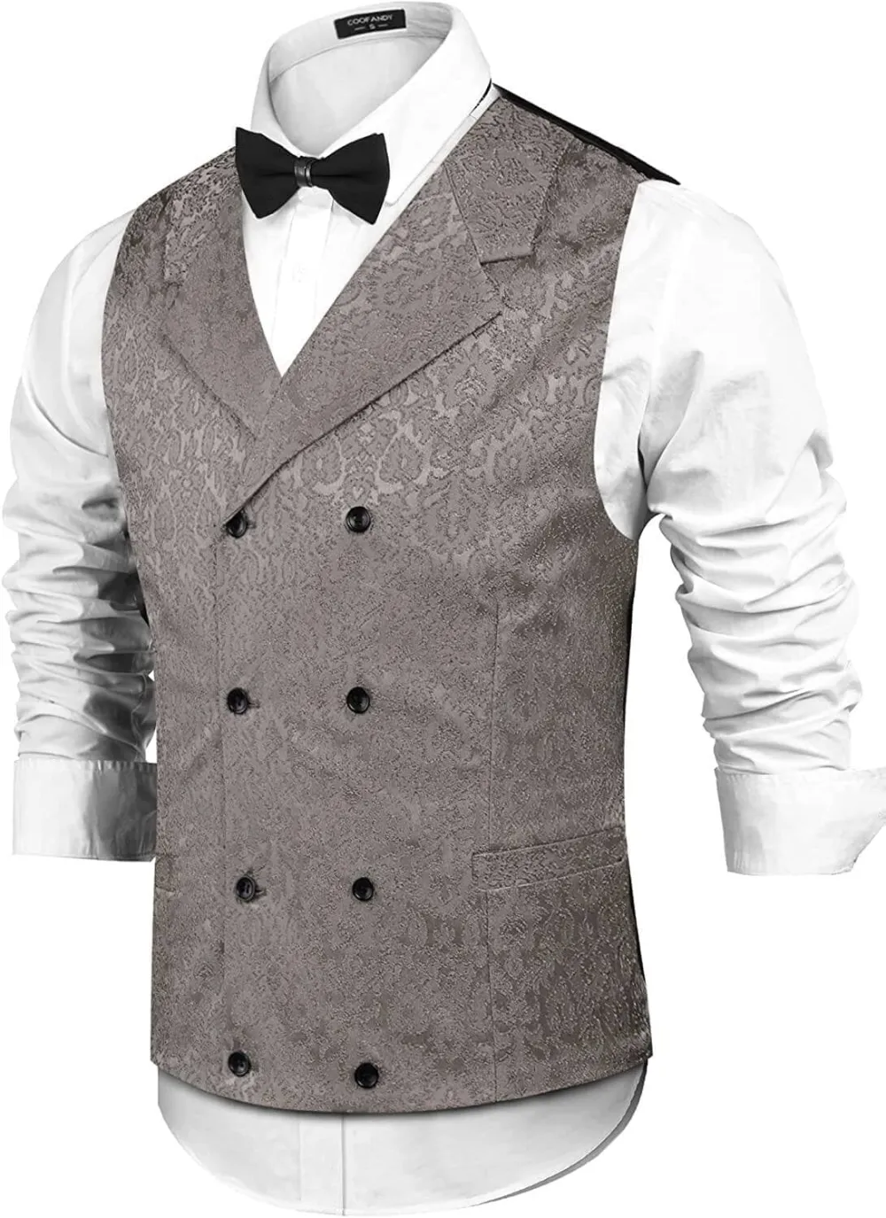Clean Seamed V-Neck Suit Vest